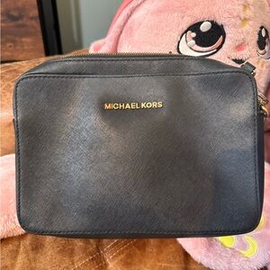 SALE Michael Kors Black and Gold Crossbody Bag